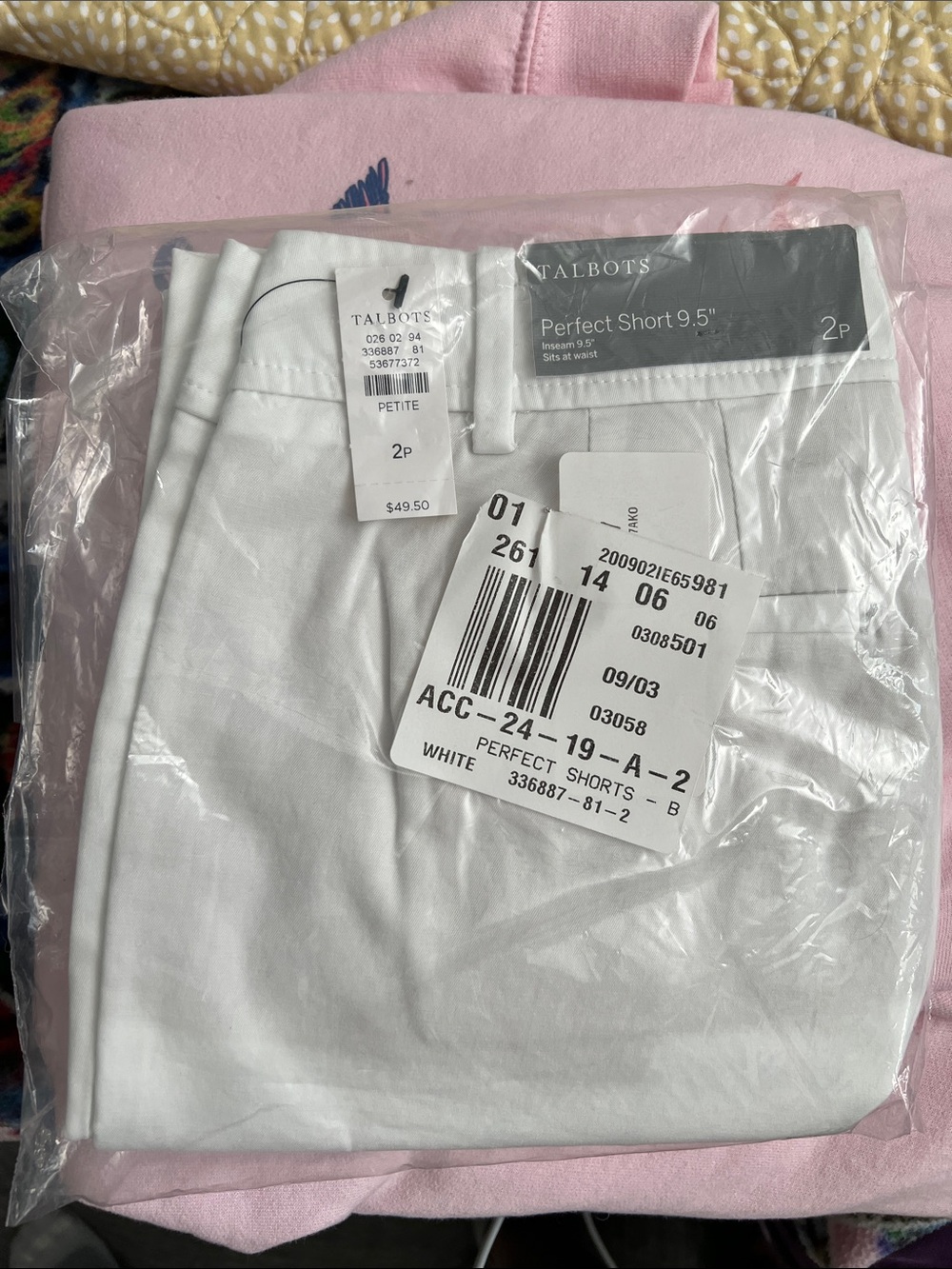 Talbots White perfect shorts 9.5 NEW in package